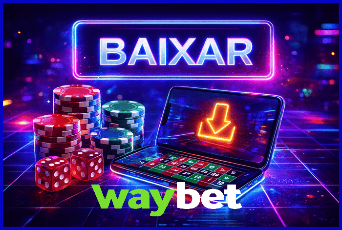 Imagem promovendo o app oficial da WAYBET para mobile